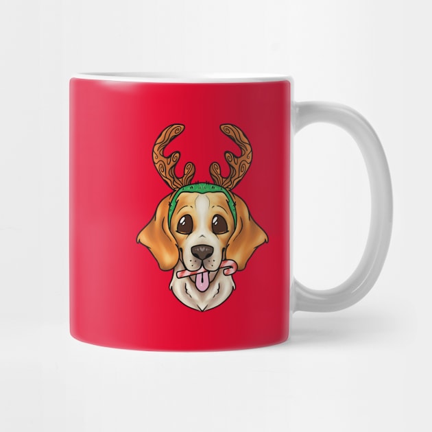 Christmas Beagle Dog Mug by BMAB2003